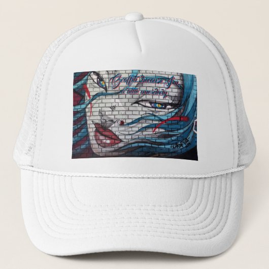 Casquette Graffiti de fille asiatique (Devant)