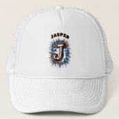 Casquette Graffiti urbain Monogramme "J" personnalisable (Devant)