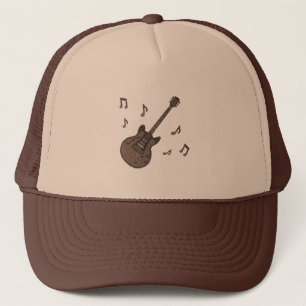 Casquette Grains de café-Café-Guitare-Art du café-Musique-