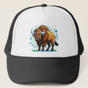Casquette grand bison à cornes
