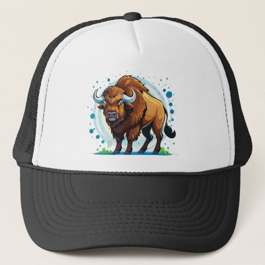 Casquette grand bison à cornes (Devant)