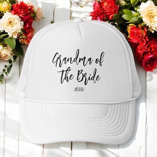 Casquette Grand-mère de la mariée mariage noir et blanc 