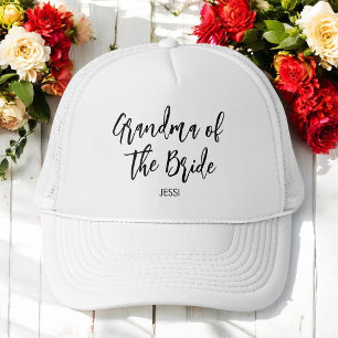 Casquette Grand-mère de l'épouse noire Mariage blanche