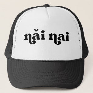 Casquette Grand-mère noir et blanc rétro Chinois năi nai