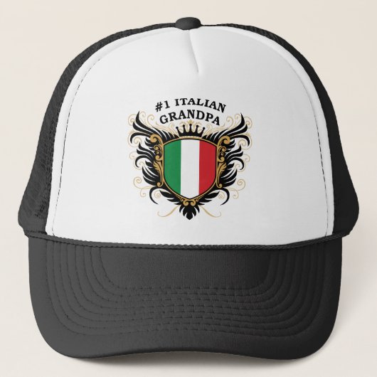 Casquette Grand-papa italien du numéro un (Devant)