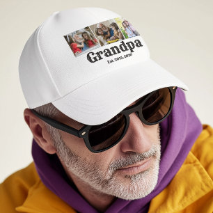Casquette Grand-père a établi le script noir blanc 3 photo