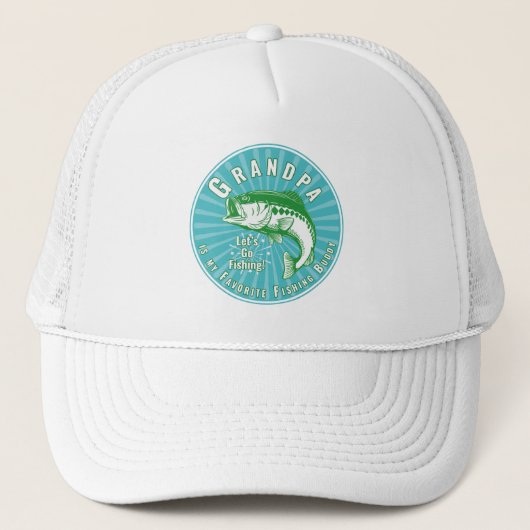 Casquette "Grand-père, c'est mon pote de pêche" (Devant)