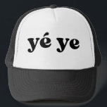 Casquette Grand-père noir et blanc rétro chinois yé<br><div class="desc">"yé ye" en police de style rétro,  la couleur est modifiable; ajoutez votre propre nom si vous le souhaitez et choisissez style haineux. Contactez-moi pour d'autres surnoms.</div>