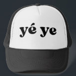 Casquette Grand-père noir et blanc rétro chinois yé<br><div class="desc">"yé ye" en police de style rétro,  la couleur est modifiable; ajoutez votre propre nom si vous le souhaitez et choisissez style haineux. Contactez-moi pour d'autres surnoms.</div>