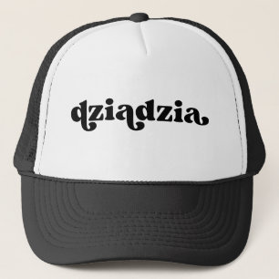 Casquette Grand-père noir et blanc rétro Dziadzia polonaise