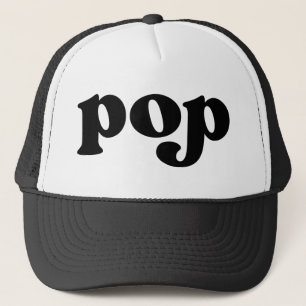 Casquette Grand-père noir et blanc rétro pop américaine