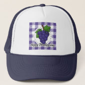 Casquette Grape on Violet Plaid (Devant)