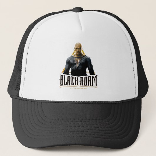 Casquette Graphique Caractère et nom Adam noir (Devant)