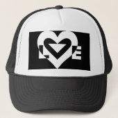 Casquette Graphique d'amour cool, blanc (Devant)