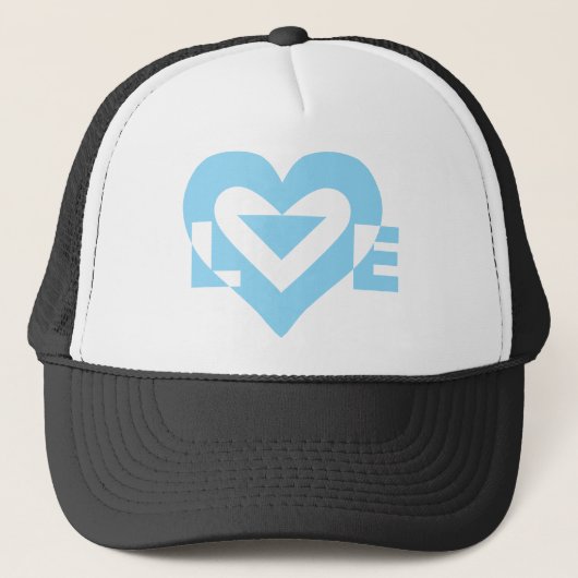 Casquette Graphique d'amour cool, Bleu (Devant)