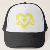 Casquette Graphique d'amour cool, Jaune (Devant)