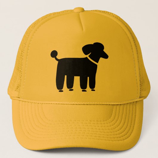 Casquette Graphique de chien caniche noir (Devant)