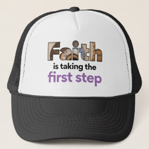 Casquette Graphique "La Foi Est En Première Étape" (4.B)
