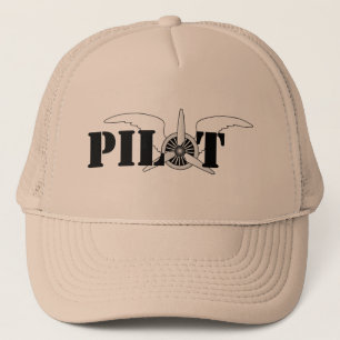 Casquette Graphique Moteur et ailes d'aéronef de pilote de l