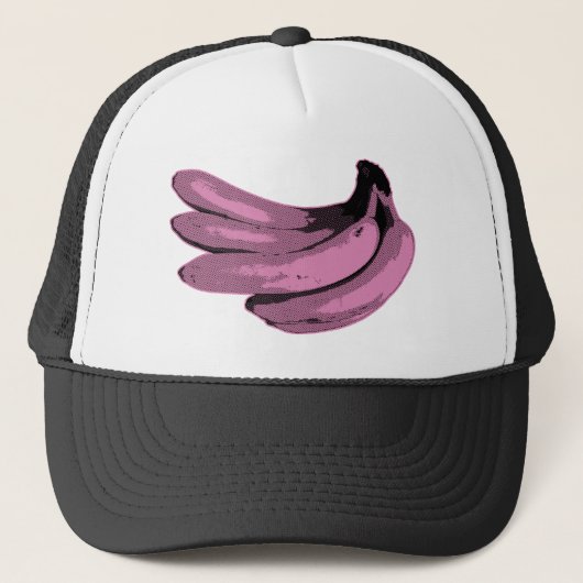 Casquette Graphisme Banane Rose Pop Art (Devant)