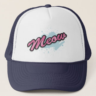 Casquette Graphisme de typographie pour amateur de chat MEOW