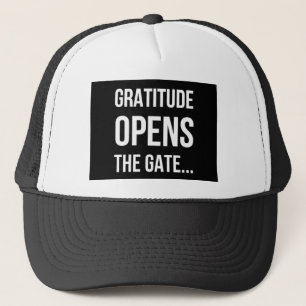 Casquette Gratitude ouvre la citation inspirante Gate