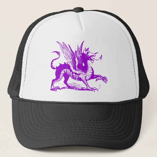 Casquette Gravure de dragon - Violet (Devant)