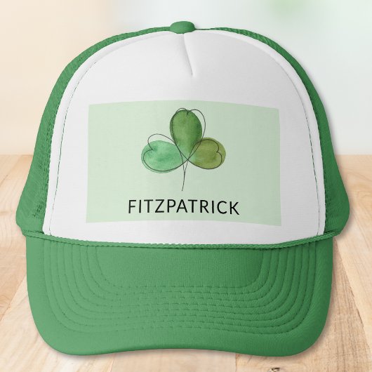 Casquette Green Shamrock Irish Heritage Name