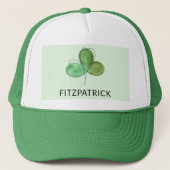 Casquette Green Shamrock Irish Heritage Name (Devant)