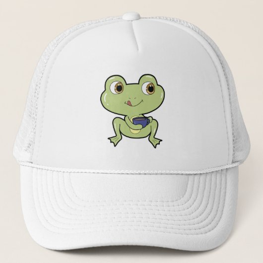 Casquette Grenouille avec la coupe de café (Devant)