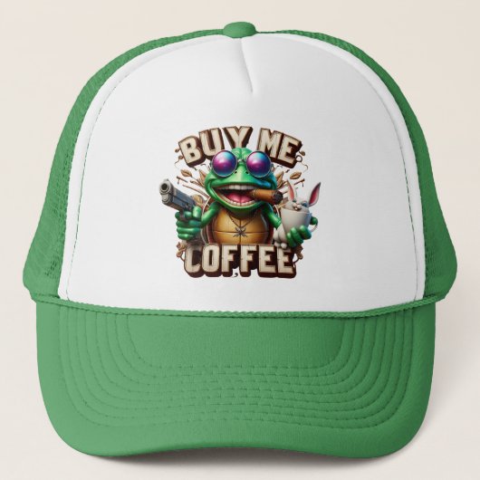 Casquette Grenouille brasser et protection Acheter Un café (Devant)