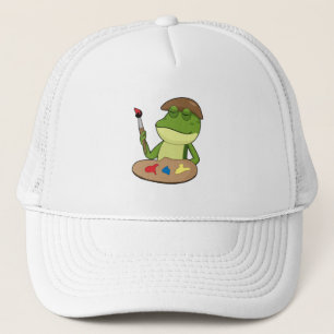 Casquette Grenouille comme peintre avec pinceau et peinture