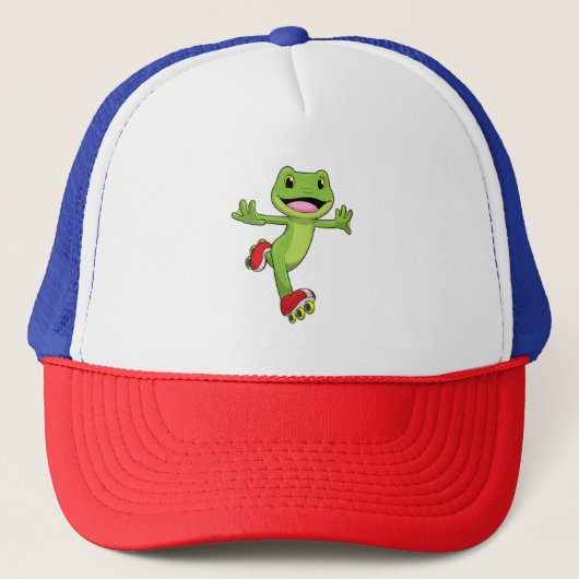 Casquette Grenouille en Patinage en ligne avec Roller skates (Devant)