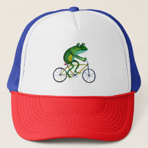 Casquette Grenouille Sur Vélo