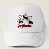 Casquette Greyhounds Et Coeurs Rouges (Devant)