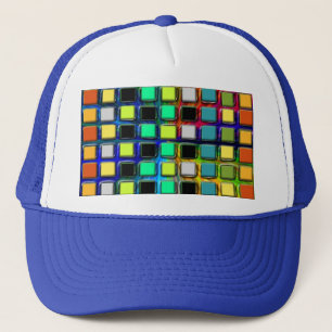 Casquette Grille multicolore en mosaïque par Shirley Taylor