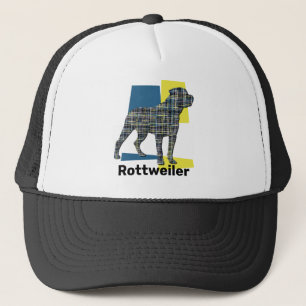 Casquette Grille tricolore en silhouette Rottweiler / Dog Ro