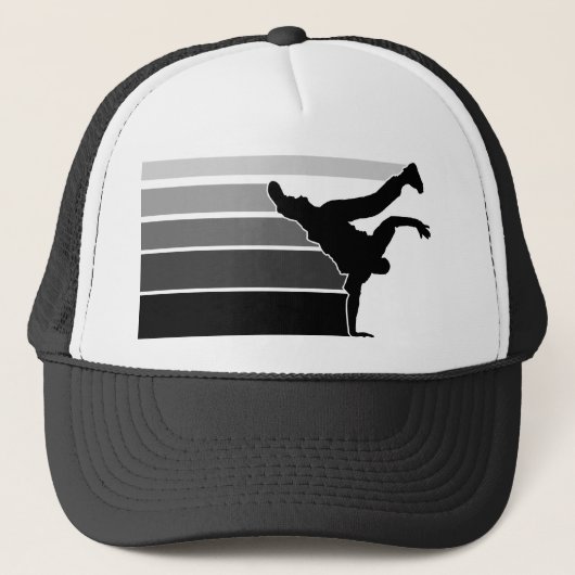 Casquette gris de noir de gradient de BBOY (Devant)