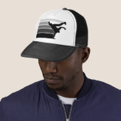 Casquette gris de noir de gradient de BBOY (En situation)