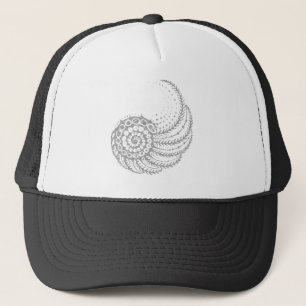 Casquette Gris en spirale organique