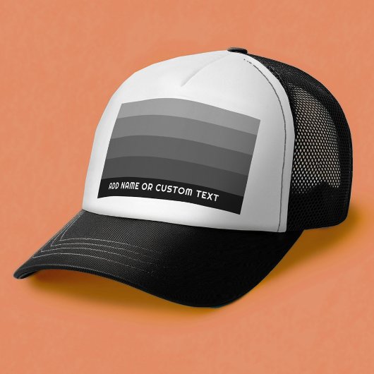 Casquette Gris rétro avec nom Simple Sans Serif