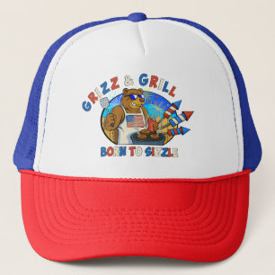 Casquette Grizz & Grill : Né pour Sizzle La Bière, Le Burger