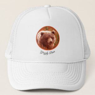 Casquette Grizzly Bear Cub dans Fireweed Peinture Art de la