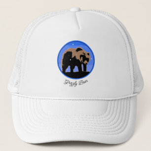 Casquette Grizzly Bear en hiver - Art original de la faune
