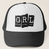 Casquette GRL noir (Devant)