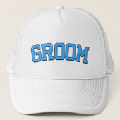 Casquette GROOM - Blue College Police Mariage & Bachelor (Devant)