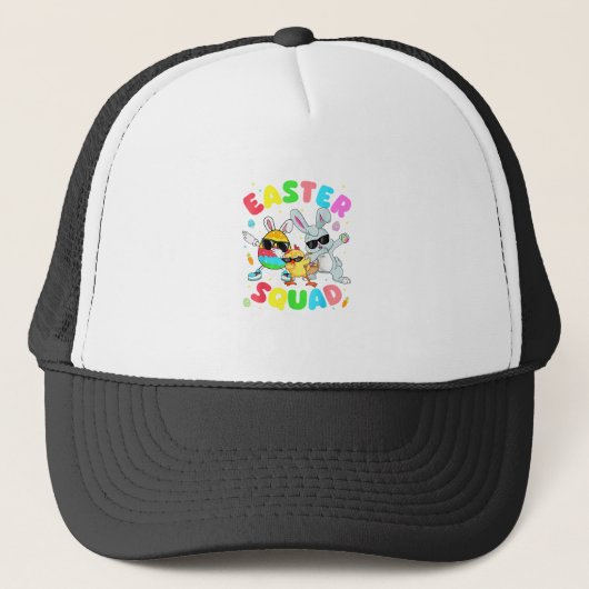 Casquette Groovy Funny Rabbit Egg Chick Easter Squad Day Men (Devant)
