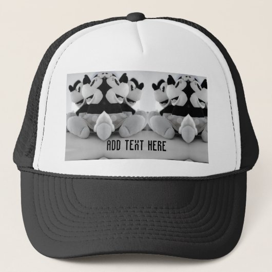 Casquette Groupe de souris Mickey avec votre texte blanc - n (Devant)