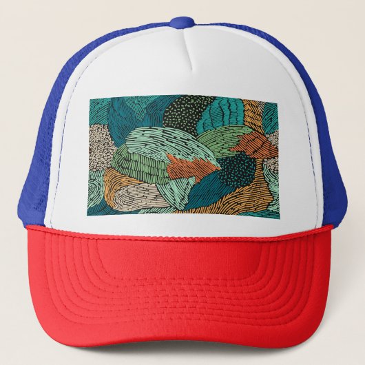 Casquette Grunge Abstrait : Conception Motif transparente. (Devant)