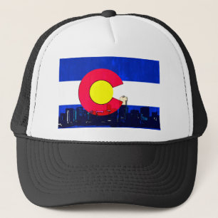 Casquette Grunge brillant Denver Colorado drapeau horizon